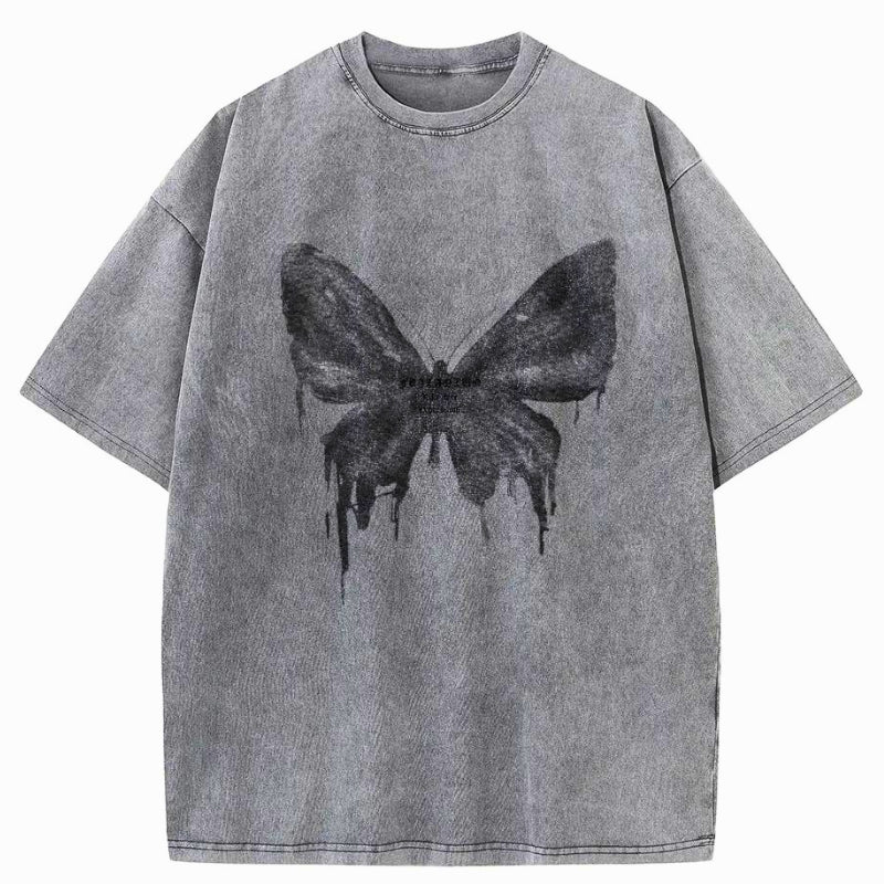 Gray acid wash oversized t-shirt for men, offering a relaxed fit and casual urban style.