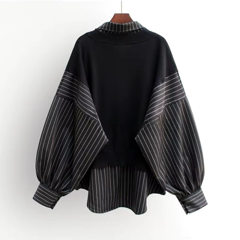 Modern women's elegant layered blouse, designed for comfort and chic style, suitable for both office & casual wear.