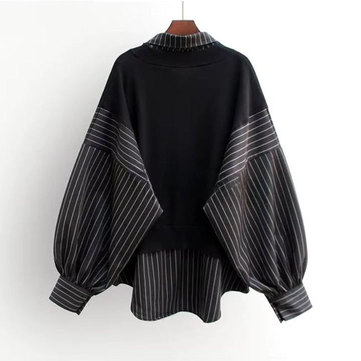 Modern women's elegant layered blouse, designed for comfort and chic style, suitable for both office & casual wear.