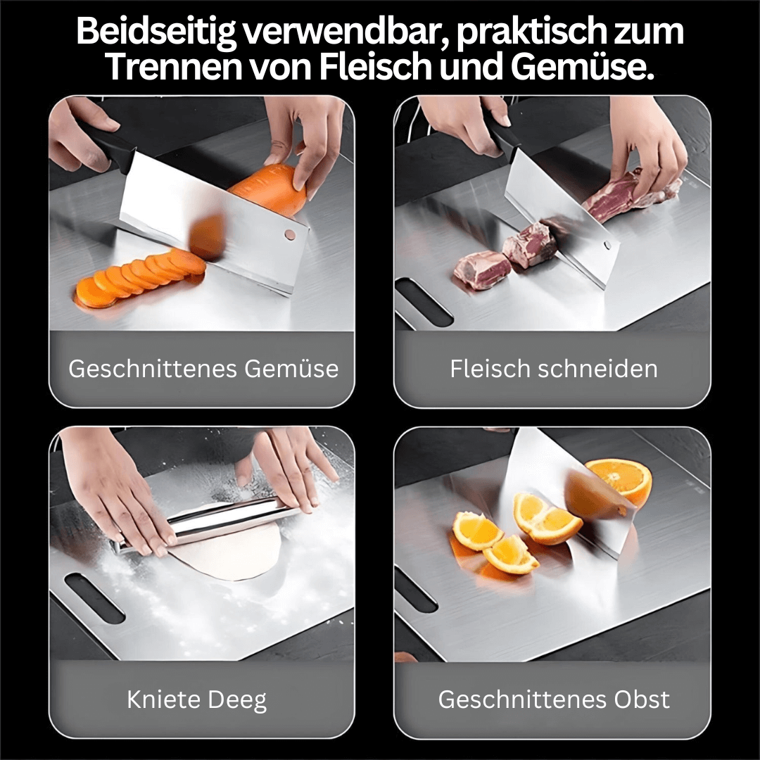 Edelstahl Schneidebrett - Hygienisch & Robust