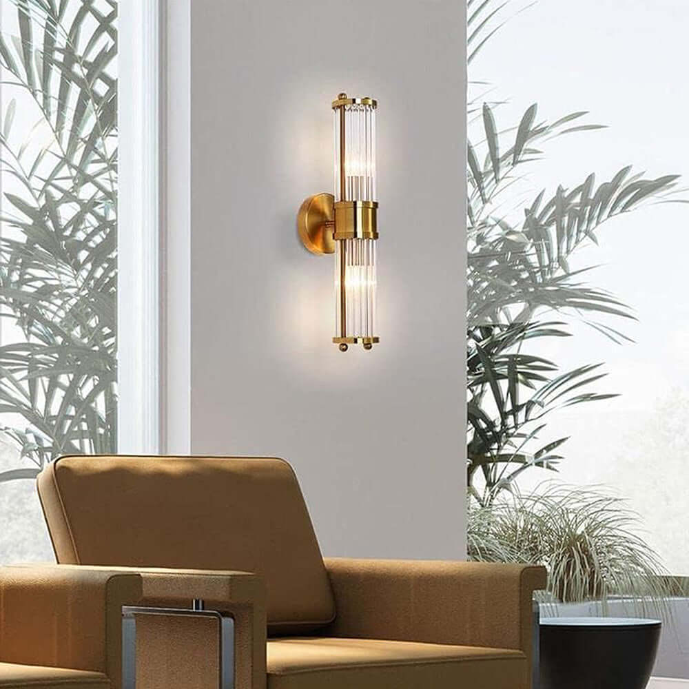 Goldene Wandleuchte Badlampe 48cm Luxus Design