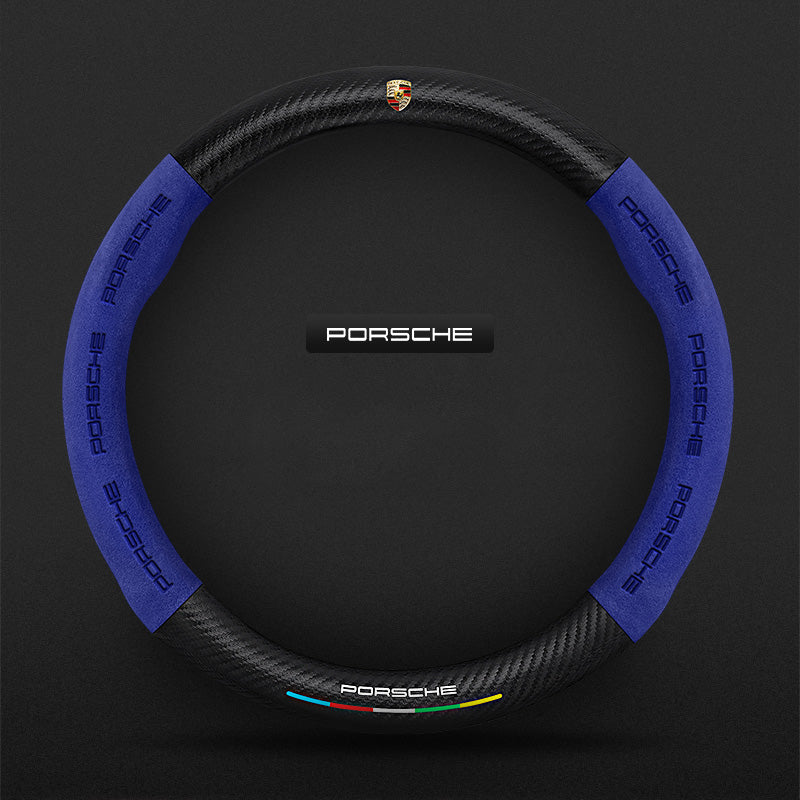 "3D-geprägter Lenkradbezug aus Leder, rutschfest, universelle Passform, luxuriöser Look, atmungsaktiv, sicherer Griff"