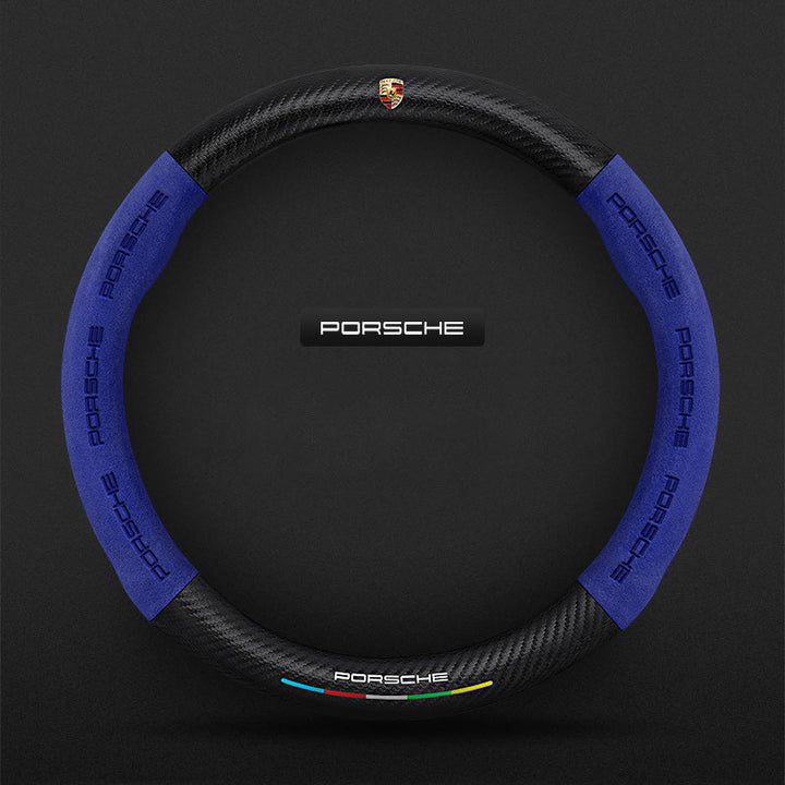 "3D-geprägter Lenkradbezug aus Leder, rutschfest, universelle Passform, luxuriöser Look, atmungsaktiv, sicherer Griff"