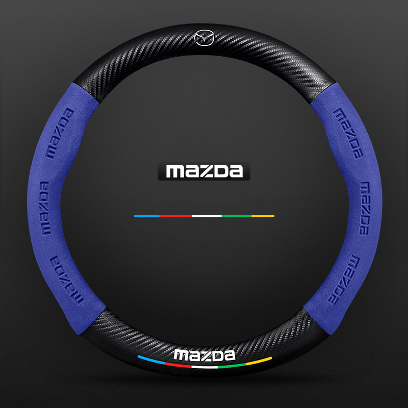 "3D-geprägter Lenkradbezug aus Leder, rutschfest, universelle Passform, luxuriöser Look, atmungsaktiv, sicherer Griff"