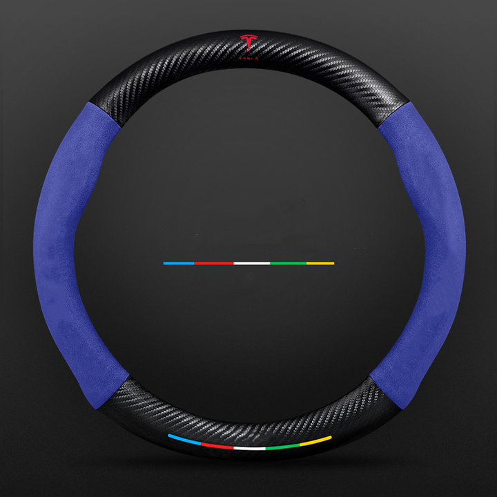 "3D-geprägter Lenkradbezug aus Leder, rutschfest, universelle Passform, luxuriöser Look, atmungsaktiv, sicherer Griff"