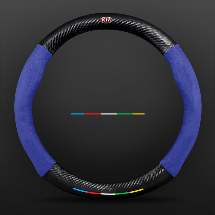 "3D-geprägter Lenkradbezug aus Leder, rutschfest, universelle Passform, luxuriöser Look, atmungsaktiv, sicherer Griff"