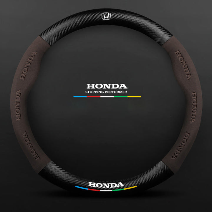 "3D-geprägter Lenkradbezug aus Leder, rutschfest, universelle Passform, luxuriöser Look, atmungsaktiv, sicherer Griff"