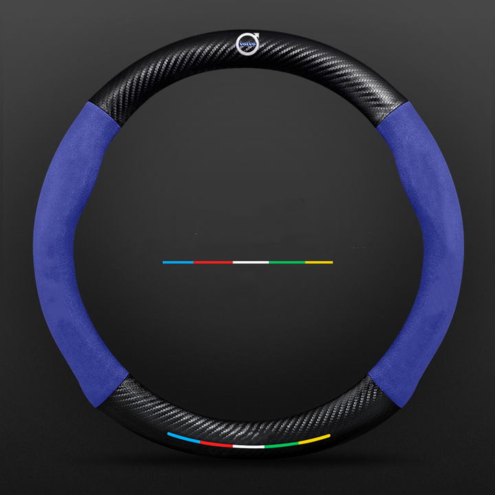 "3D-geprägter Lenkradbezug aus Leder, rutschfest, universelle Passform, luxuriöser Look, atmungsaktiv, sicherer Griff"