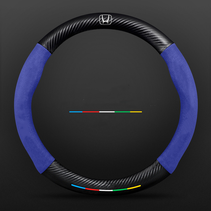 "3D-geprägter Lenkradbezug aus Leder, rutschfest, universelle Passform, luxuriöser Look, atmungsaktiv, sicherer Griff"