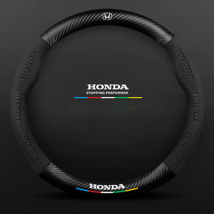 "3D-geprägter Lenkradbezug aus Leder, rutschfest, universelle Passform, luxuriöser Look, atmungsaktiv, sicherer Griff"