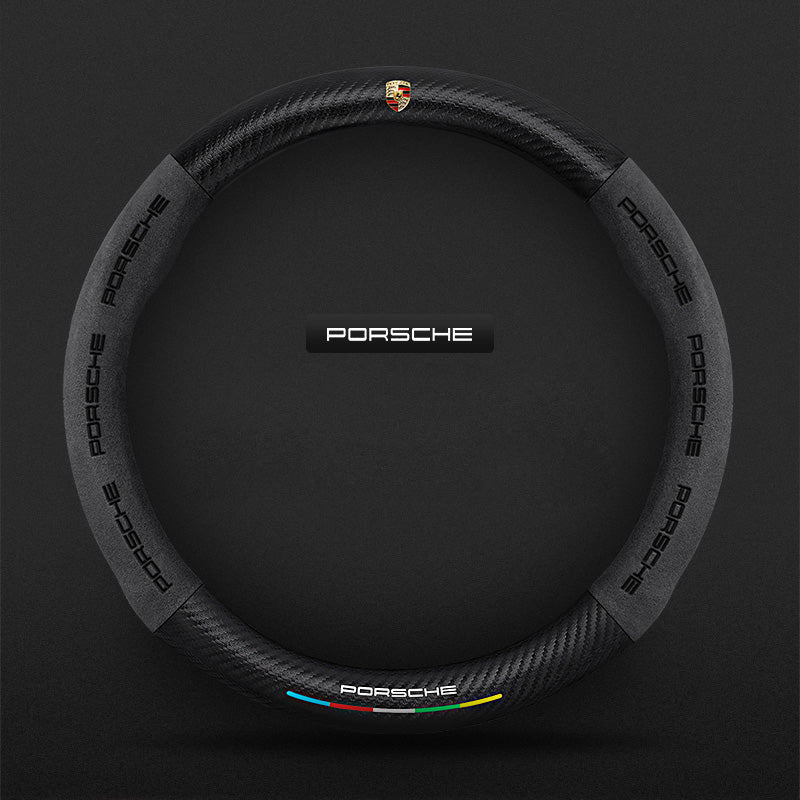 "3D-geprägter Lenkradbezug aus Leder, rutschfest, universelle Passform, luxuriöser Look, atmungsaktiv, sicherer Griff"