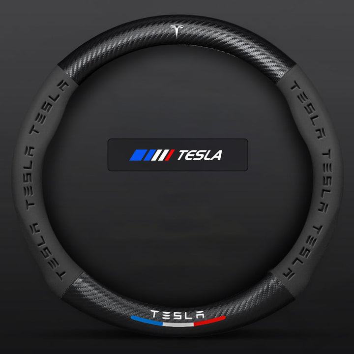 "3D-geprägter Lenkradbezug aus Leder, rutschfest, universelle Passform, luxuriöser Look, atmungsaktiv, sicherer Griff"