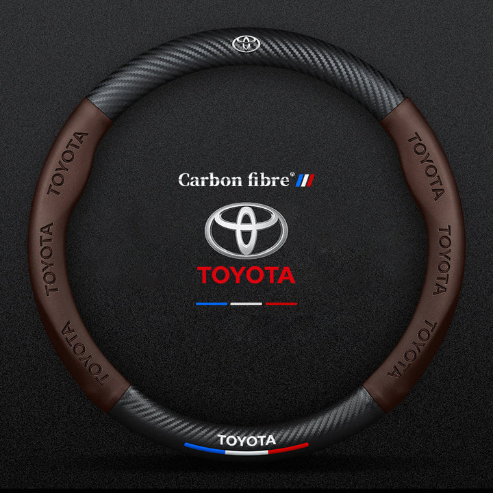 "3D-geprägter Lenkradbezug aus Leder, rutschfest, universelle Passform, luxuriöser Look, atmungsaktiv, sicherer Griff"