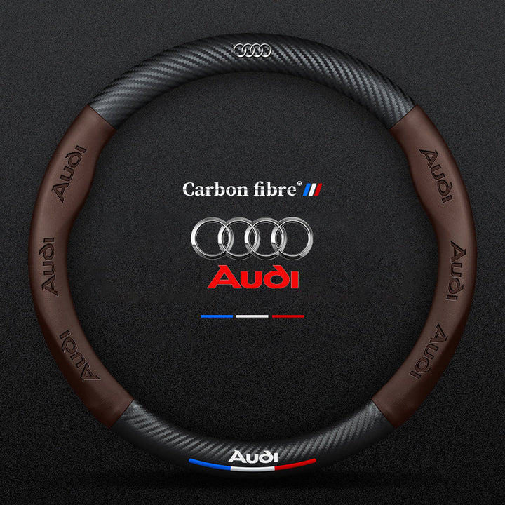 "3D-geprägter Lenkradbezug aus Leder, rutschfest, universelle Passform, luxuriöser Look, atmungsaktiv, sicherer Griff"