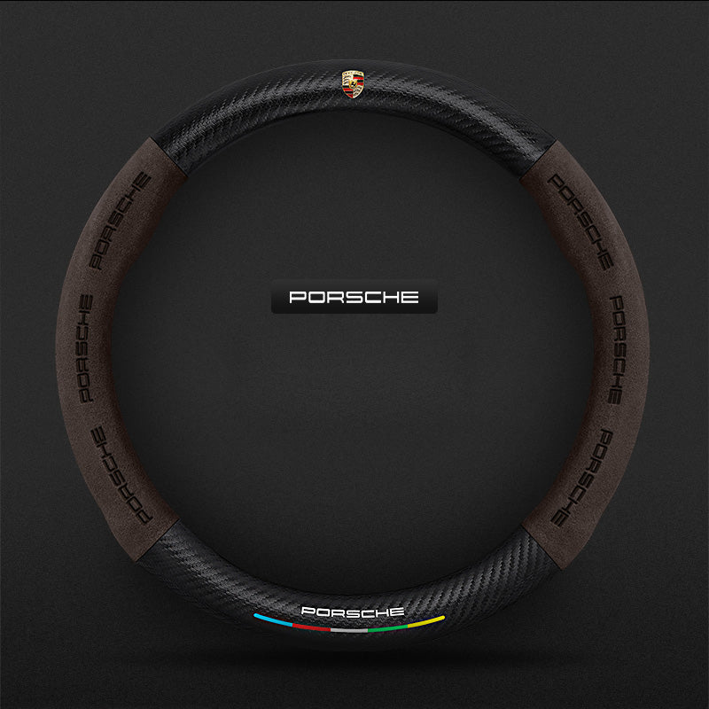 "3D-geprägter Lenkradbezug aus Leder, rutschfest, universelle Passform, luxuriöser Look, atmungsaktiv, sicherer Griff"