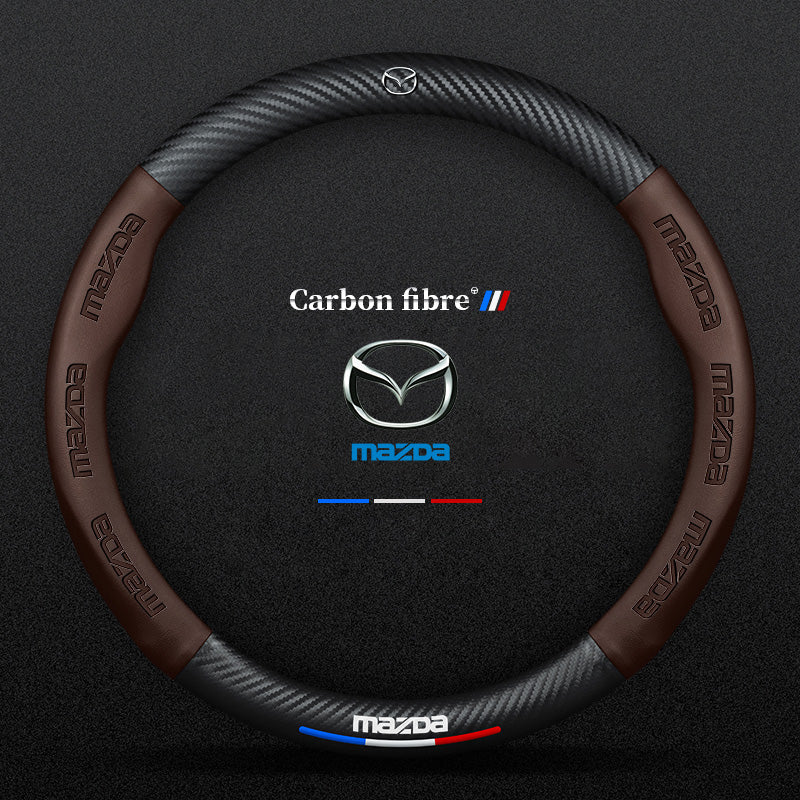 "3D-geprägter Lenkradbezug aus Leder, rutschfest, universelle Passform, luxuriöser Look, atmungsaktiv, sicherer Griff"