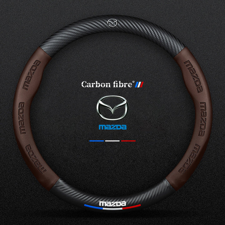 "3D-geprägter Lenkradbezug aus Leder, rutschfest, universelle Passform, luxuriöser Look, atmungsaktiv, sicherer Griff"