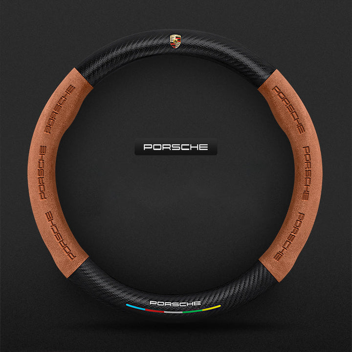 "3D-geprägter Lenkradbezug aus Leder, rutschfest, universelle Passform, luxuriöser Look, atmungsaktiv, sicherer Griff"