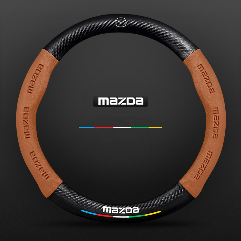 "3D-geprägter Lenkradbezug aus Leder, rutschfest, universelle Passform, luxuriöser Look, atmungsaktiv, sicherer Griff"