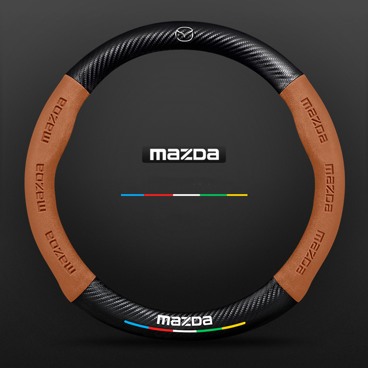 "3D-geprägter Lenkradbezug aus Leder, rutschfest, universelle Passform, luxuriöser Look, atmungsaktiv, sicherer Griff"