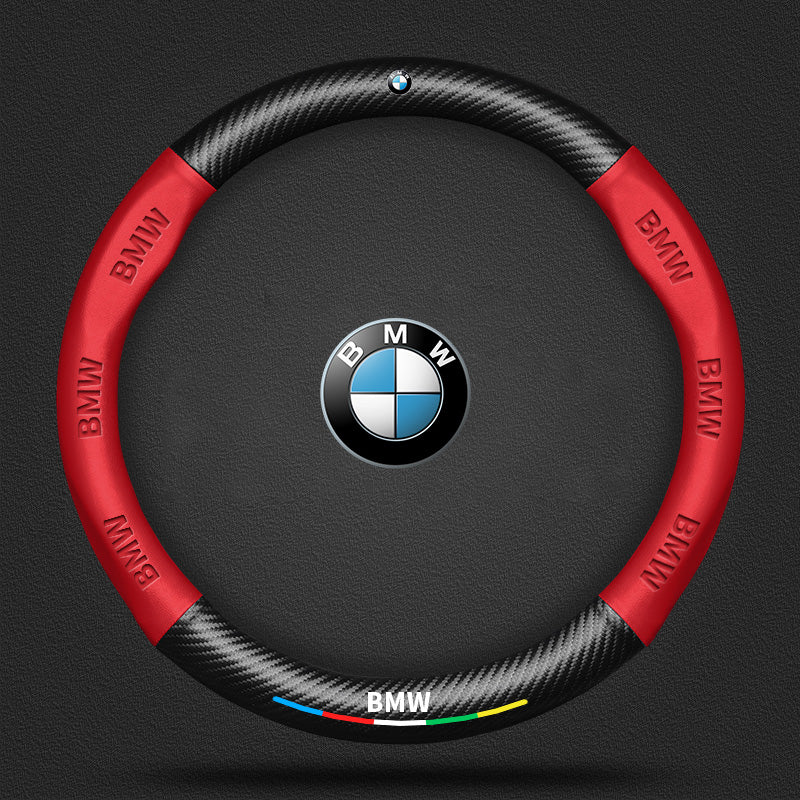 "3D-geprägter Lenkradbezug aus Leder, rutschfest, universelle Passform, luxuriöser Look, atmungsaktiv, sicherer Griff"