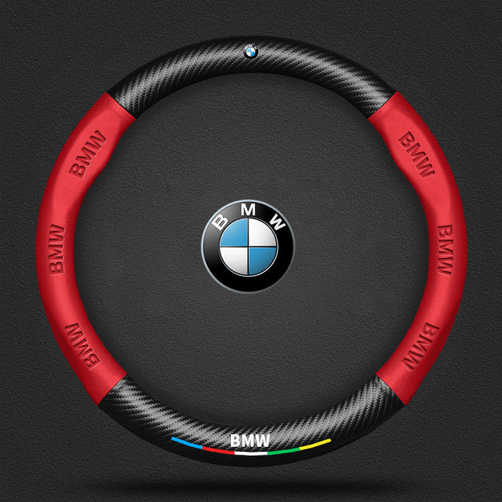 "3D-geprägter Lenkradbezug aus Leder, rutschfest, universelle Passform, luxuriöser Look, atmungsaktiv, sicherer Griff"