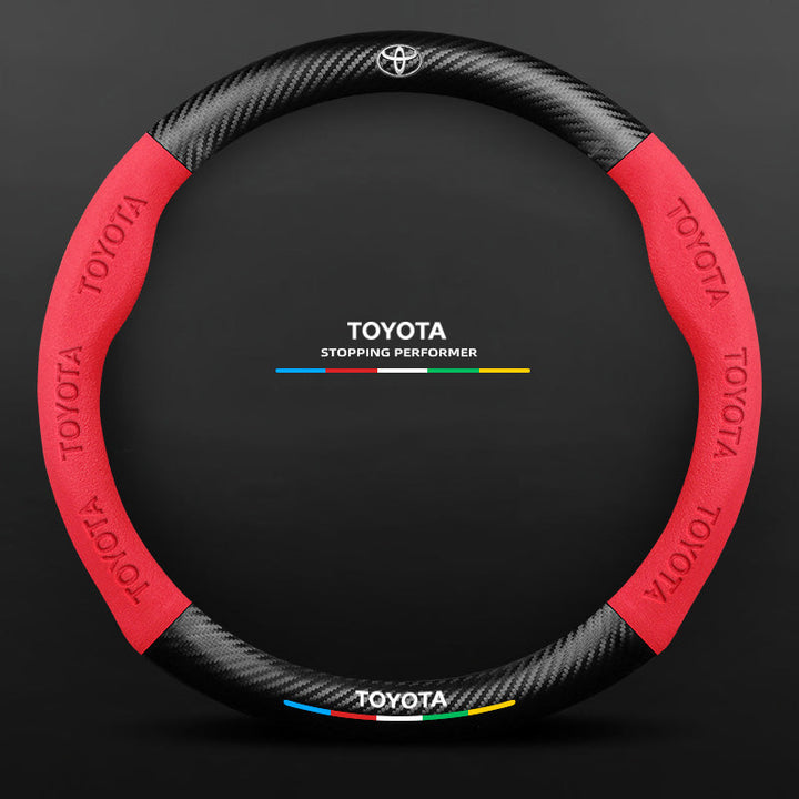 "3D-geprägter Lenkradbezug aus Leder, rutschfest, universelle Passform, luxuriöser Look, atmungsaktiv, sicherer Griff"