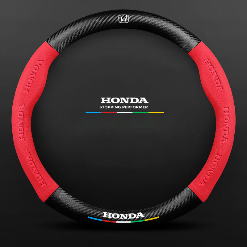 "3D-geprägter Lenkradbezug aus Leder, rutschfest, universelle Passform, luxuriöser Look, atmungsaktiv, sicherer Griff"