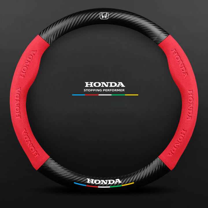 "3D-geprägter Lenkradbezug aus Leder, rutschfest, universelle Passform, luxuriöser Look, atmungsaktiv, sicherer Griff"