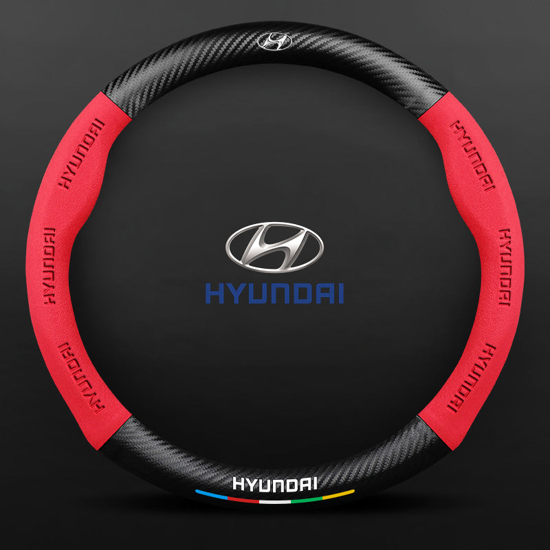 "3D-geprägter Lenkradbezug aus Leder, rutschfest, universelle Passform, luxuriöser Look, atmungsaktiv, sicherer Griff"