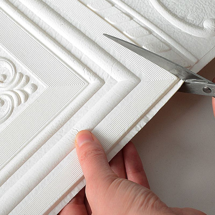 Stylish textured 3D vinyl wall panels for a quick and easy wall decor update.