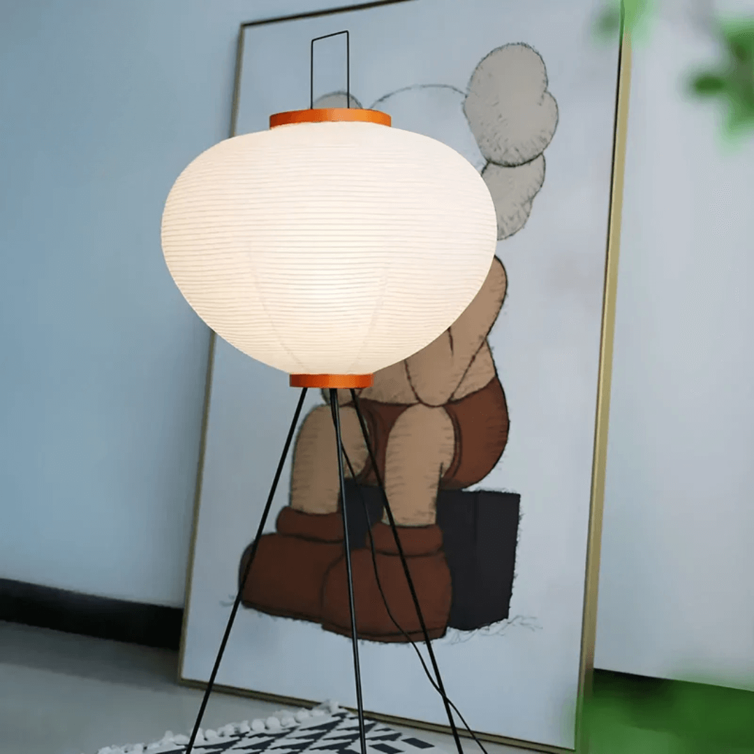 Stehlampe Reispapier Warmweiß LED