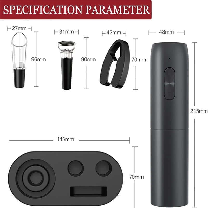 Elektrischer Weinöffner mit Zubehör