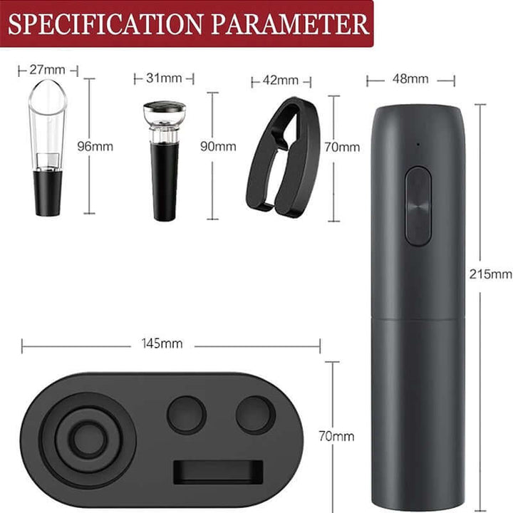 Elektrischer Weinöffner mit Zubehör