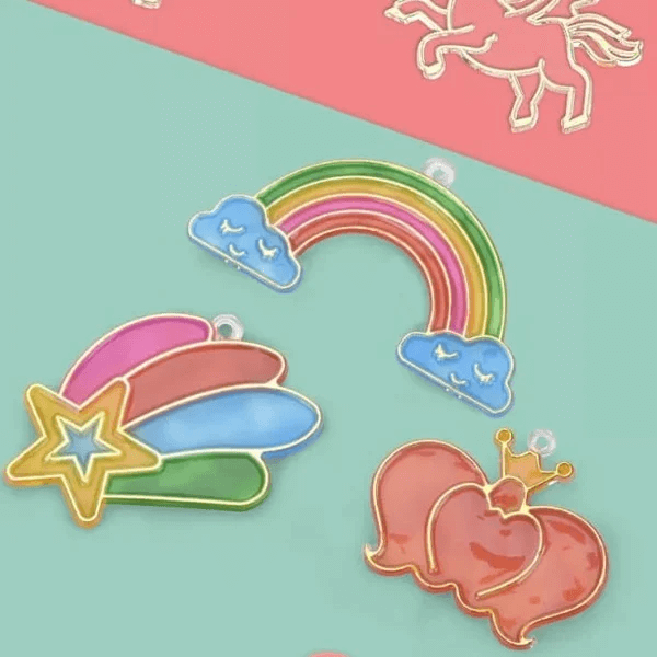 DIY Schlüsselanhänger Set - Glitzerndes Malvergnügen