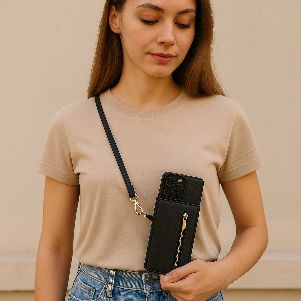 "3in1 Handyhülle Damen, Karten- & Münzfach, Umhängetasche, stilvoll, praktisch, Crossbody, abnehmbarer Gurt, Magnetverschluss