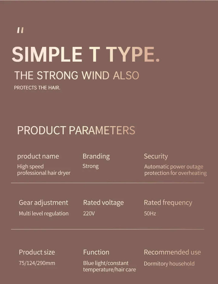 2400W Haartrockner mit Ionen-Technologie - Schnelltrocknend & schonend