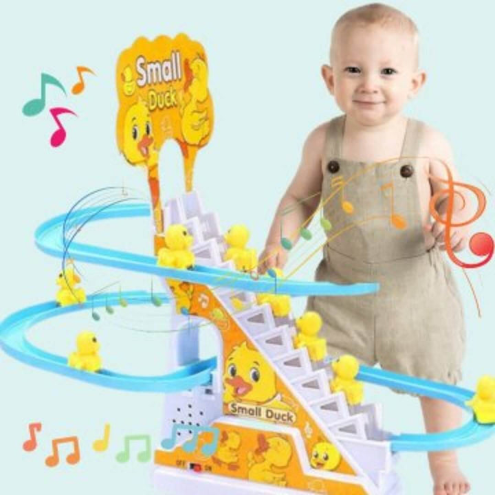 Entchen-Parcours Spiel: Motorik & Farben