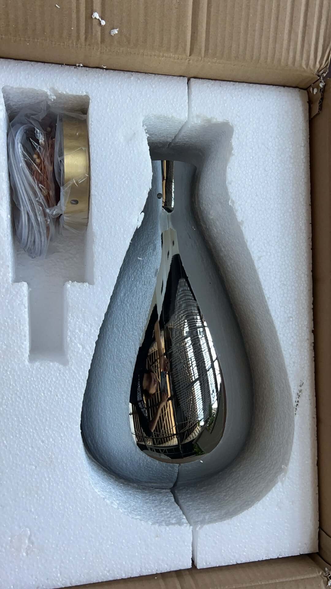 Moderne Glas-Pendelleuchte Sternenhimmel Grau