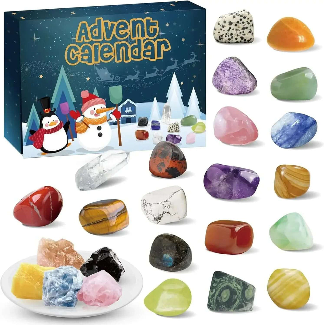 Adventskalender mit 24 Edelsteinen für Kinder