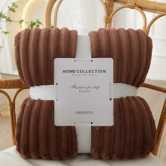 Kuschelige Breitgestreifte Fleece-Decke