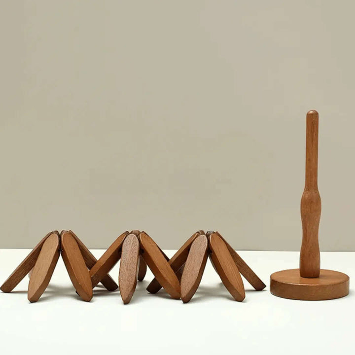 Holzuntersetzer Set - Baum Design - Hitzebeständig