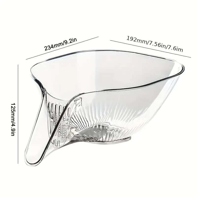 Küchensieb: Obst-Gemüse-Abtropfsieb mit ergonomischem Design