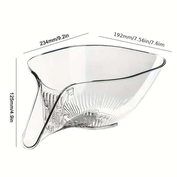 Küchensieb: Obst-Gemüse-Abtropfsieb mit ergonomischem Design