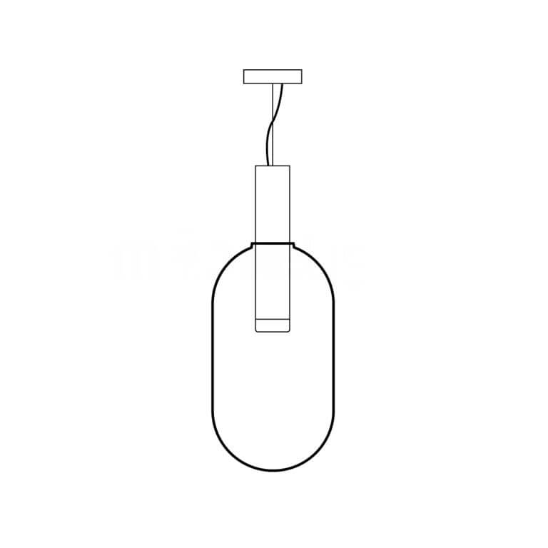 Elegante Pendelleuchte Glas & Metall