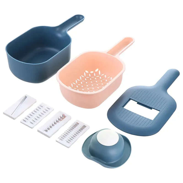 Multifunktionaler Gemüseschneider mit 6 Klingen