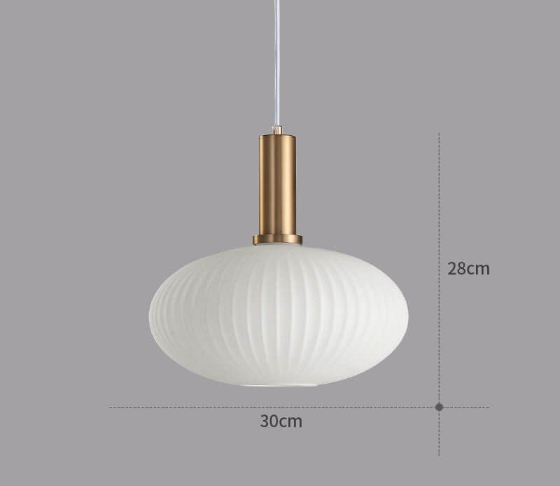 Retro Hängeleuchte aus farbigem Glas