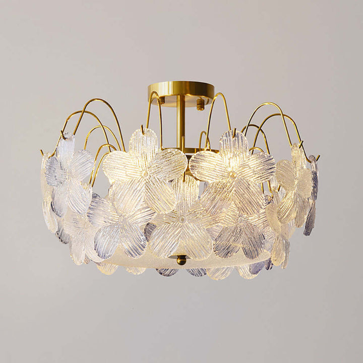 Vintage Buntglas Kronleuchter