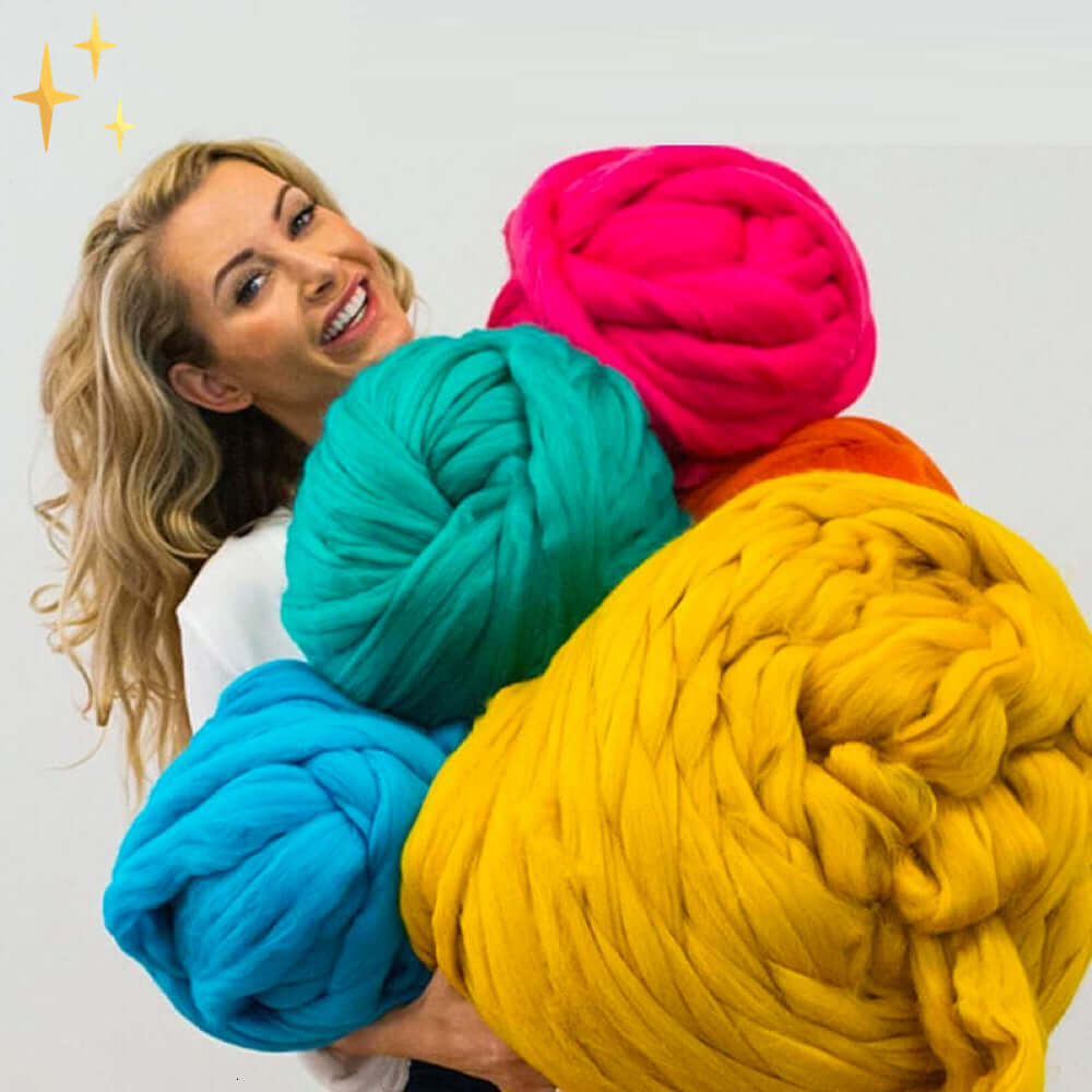 Chunky XL Garn 1000g - DIY Decke stricken