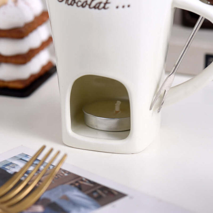 Fondue Tasse - Schokoladen-Genuss für Zuhause